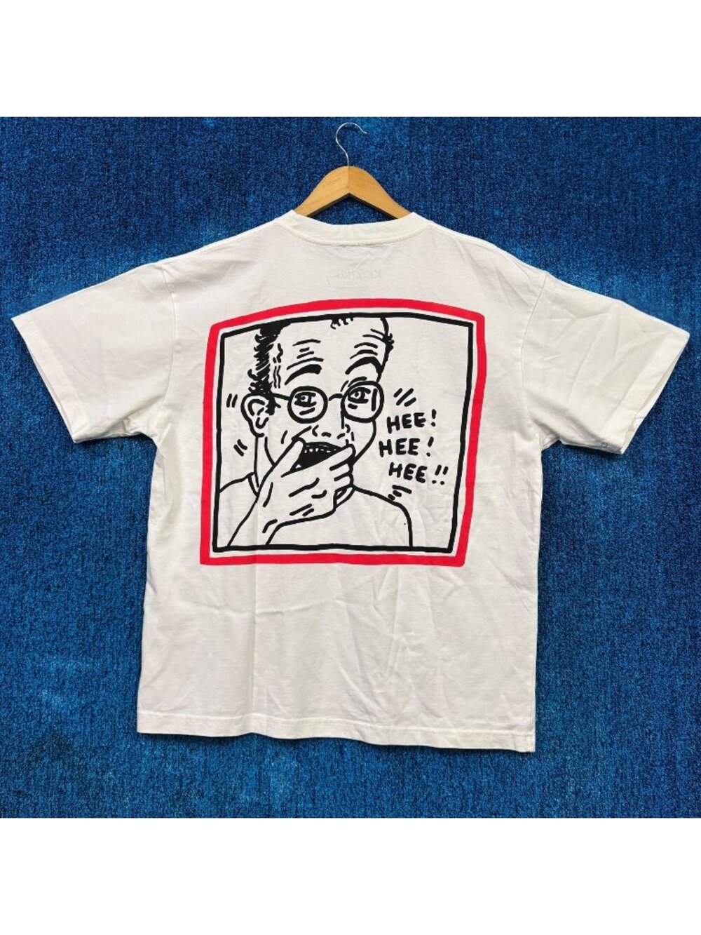Keith Haring 89 Hee Hee Hee Untitled Self-Portrait Art Tee L